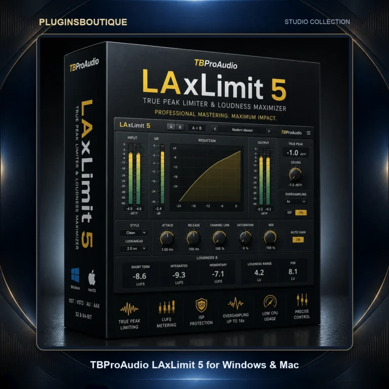 TBProAudio LAxLimit 5 for Windows & Mac | Professional True Peak Limiter