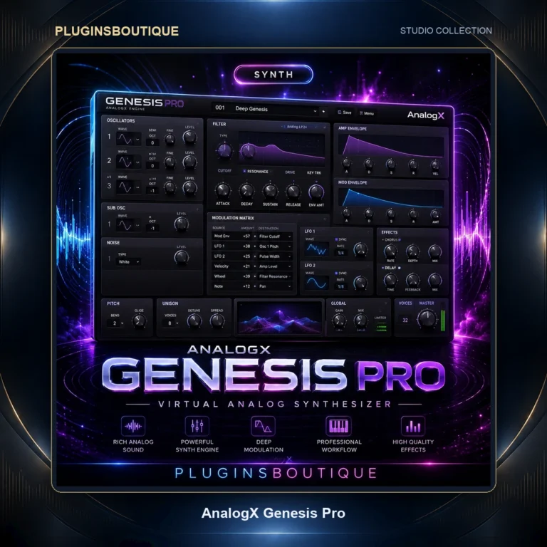 AnalogX Genesis Pro – GPU-Powered Analog Mixing Plugin for Mac & Windows