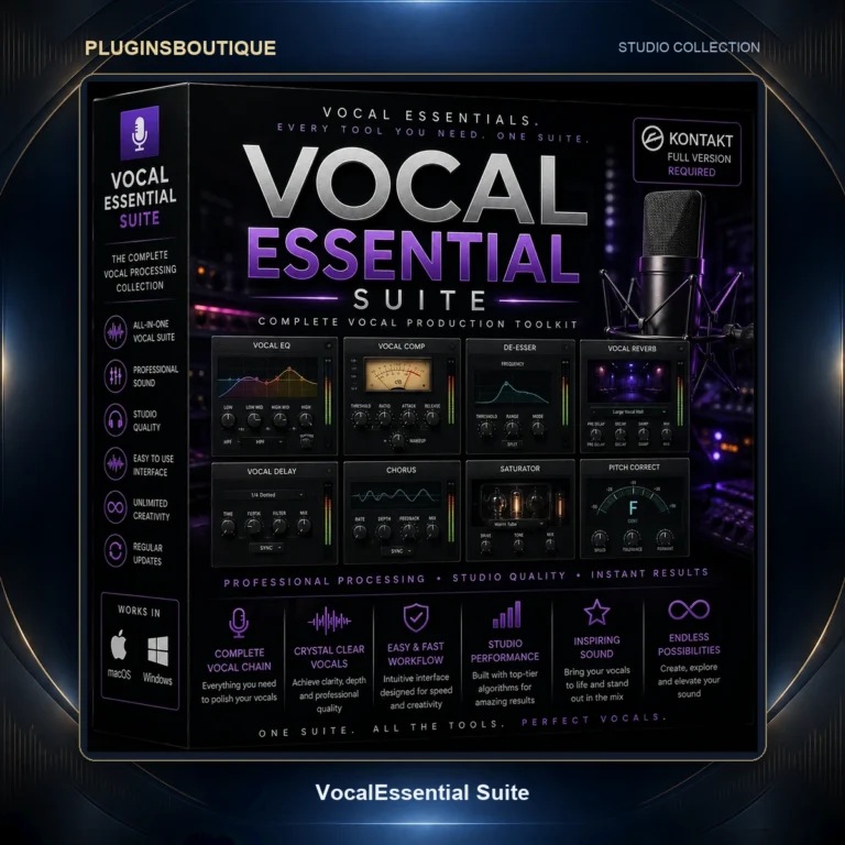 VocalEssential Suite – Complete 18 Plugin Vocal Bundle MAC Only